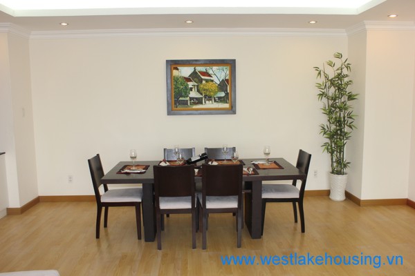 Modern apartment with lake view for rent in Truc Bach area, Ba Dinh, Hanoi
